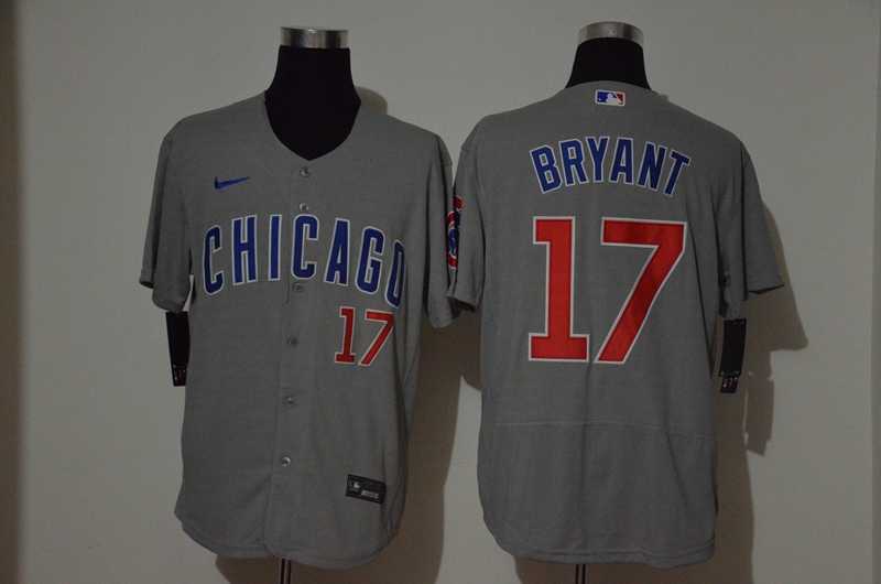 Cubs 17 Kris Bryant Gray 2020 Nike Cool Base Jersey,We sell and wholesale Cubs 17 Kris Bryant Gray 2020 Nike Cool Base Jersey on line form chian!